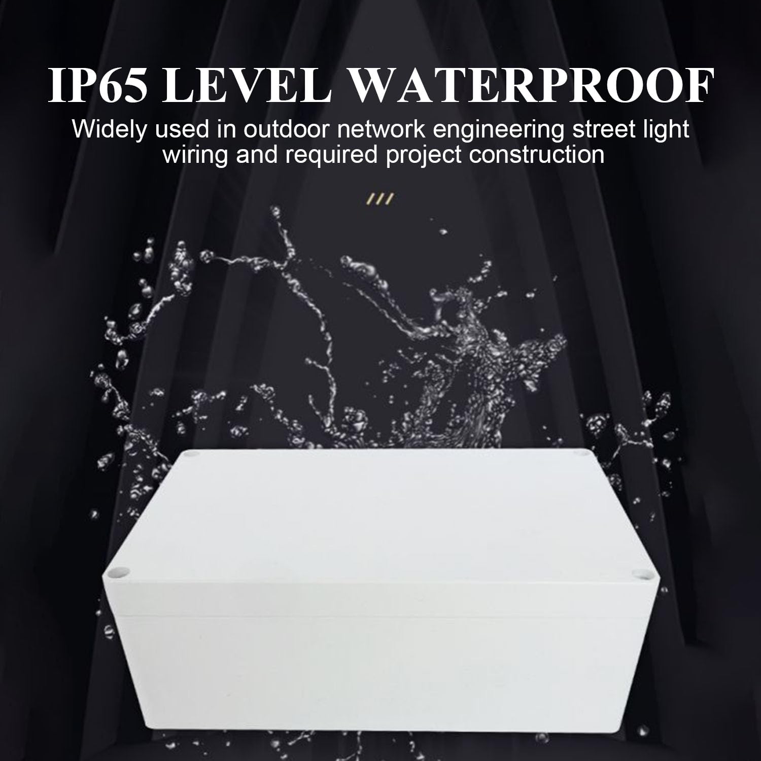 Fielect 2PCS Waterproof Junction Box - ABS Plastic IP65 Electrical Enclosure (3.94x2.68x1.97in) for Outdoor Wiring