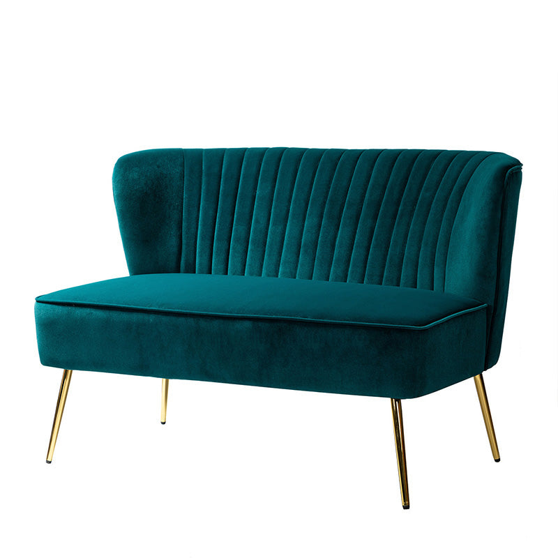 Bariana Velvet Loveseat - Soft & Luxurious Small Couch for Living Room, Bedroom, or Office - Perfect for Cozy Seating & Home Decor