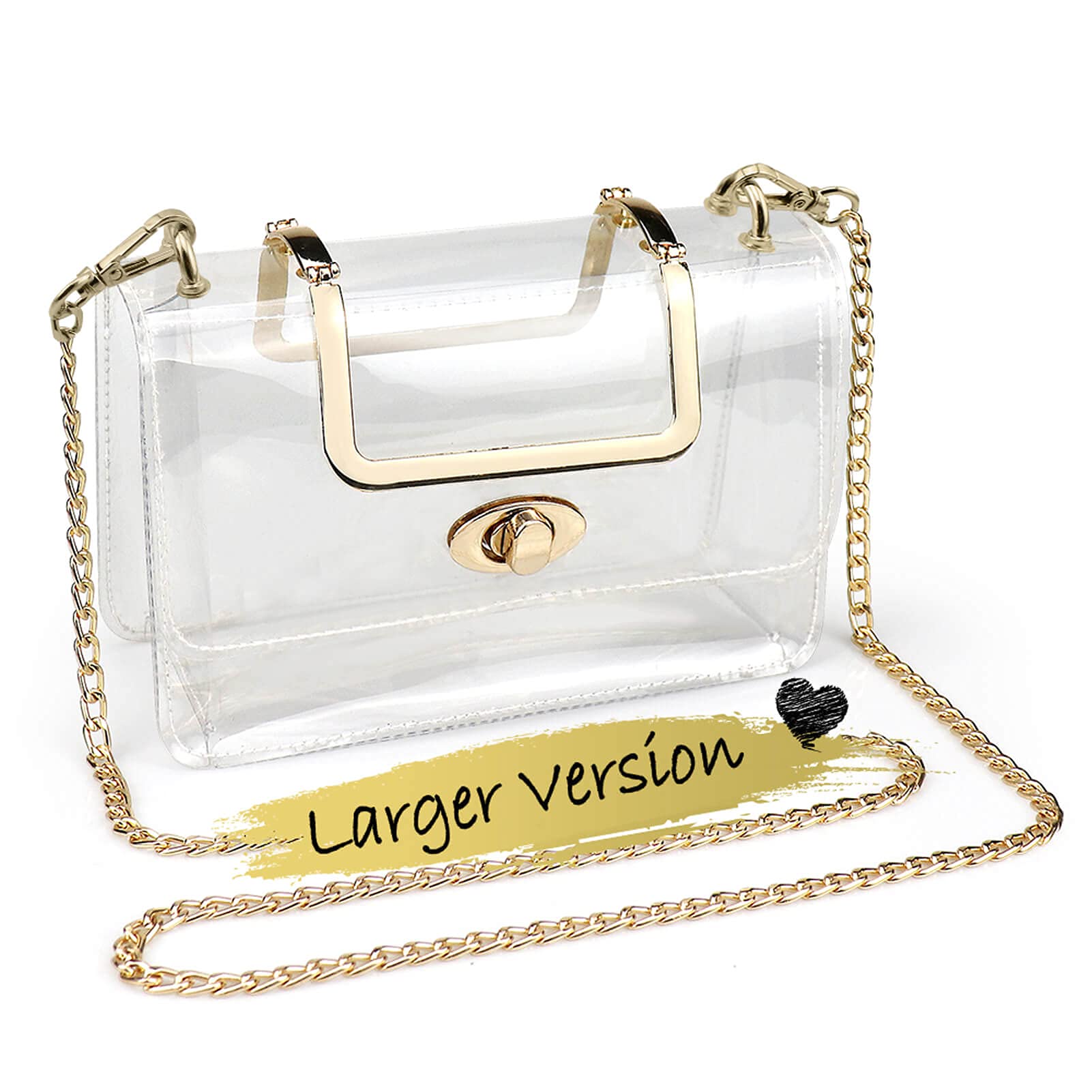 COROMAY Clear Crossbody Bag for Women - Stadium Approved Purse for Concerts & Events