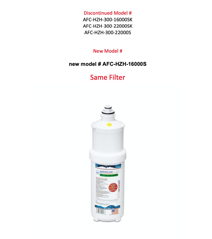 AFC-HZH-300-22000SK Water Filter Replacement - Compatible with Hoshizaki HF-H Food Service Filter | Made in USA | New Model AFC-HZH-16000S | For Commercial Ice Machines & Beverage Dispensers