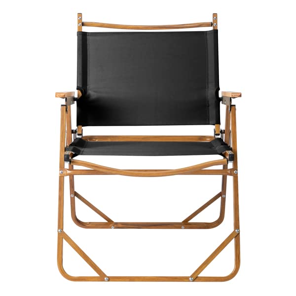Portable Folding Chair with Aluminum Frame & 600D Oxford Fabric - Lightweight Outdoor Camping Chair for Patio, Beach, Lawn, Hiking, Fishing, Backyard & Garden - Perfect for Picnics, BBQs, and Outdoor Relaxation (Black)