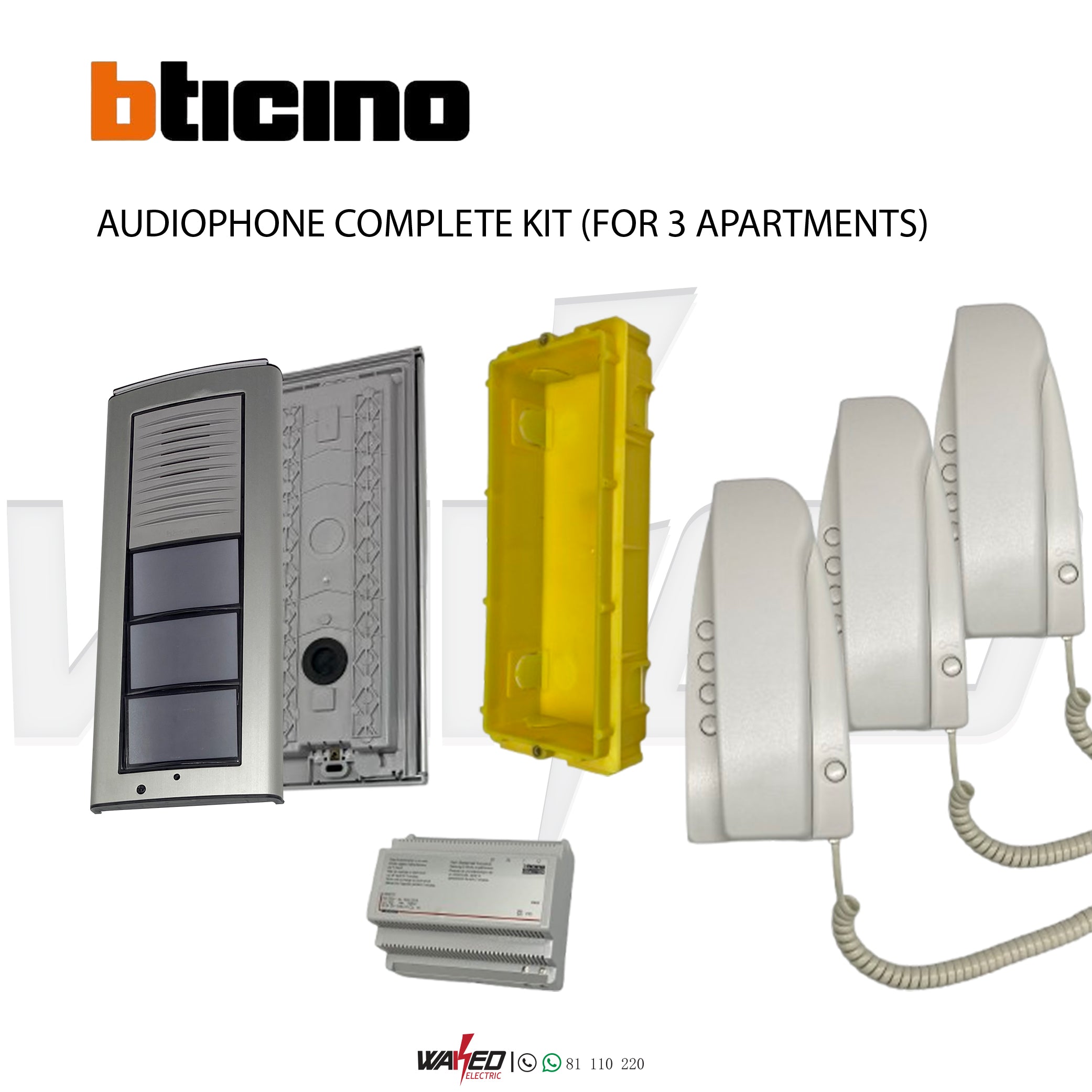 Bticino Audiophone 3 - Intercom System for Apartments | Secure Communication for Multi-Unit Buildings