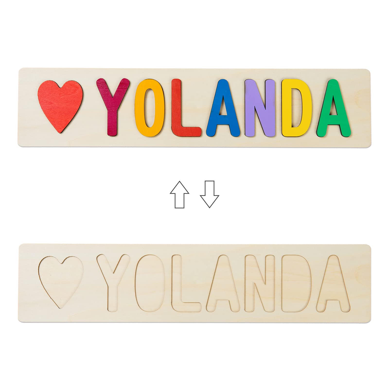 Personalized Wooden Name Puzzle - Educational Toy for Kids, Birthday & Easter Gift for Toddlers