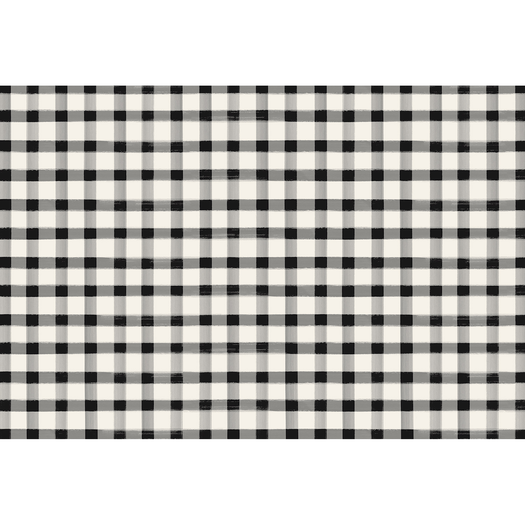 Black Painted Check Placemat - Elegant Table Setting for Dining, Kitchen Decor, and Holiday Gatherings