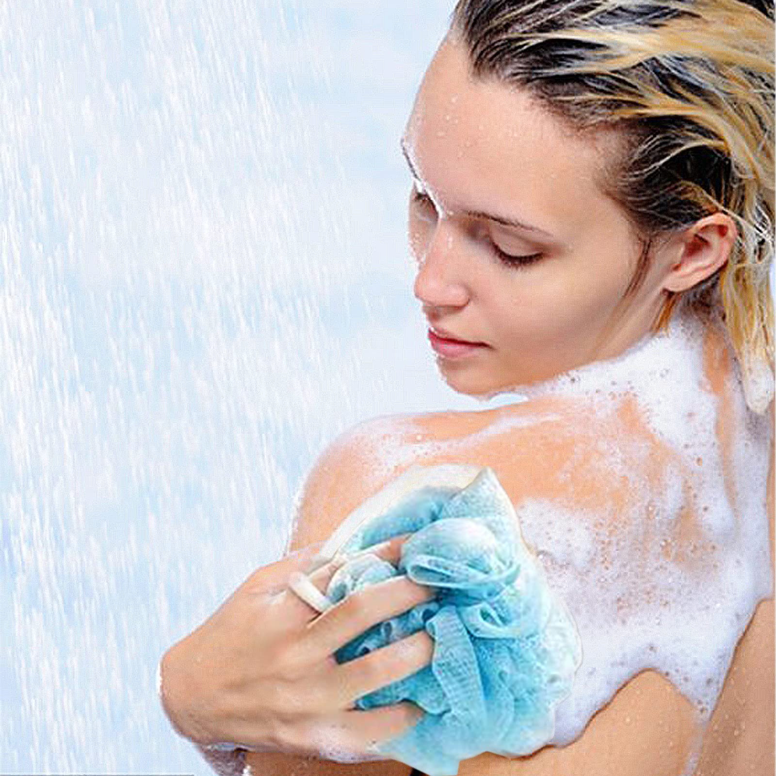 Nadia Exfoliating Bath Washcloth Set - Reusable Body Scrubber for Dry & Dead Skin Removal - Perfect for Back, Shoulders & Full Body Exfoliation - Ideal for Spa, Shower & Home Skincare Routine