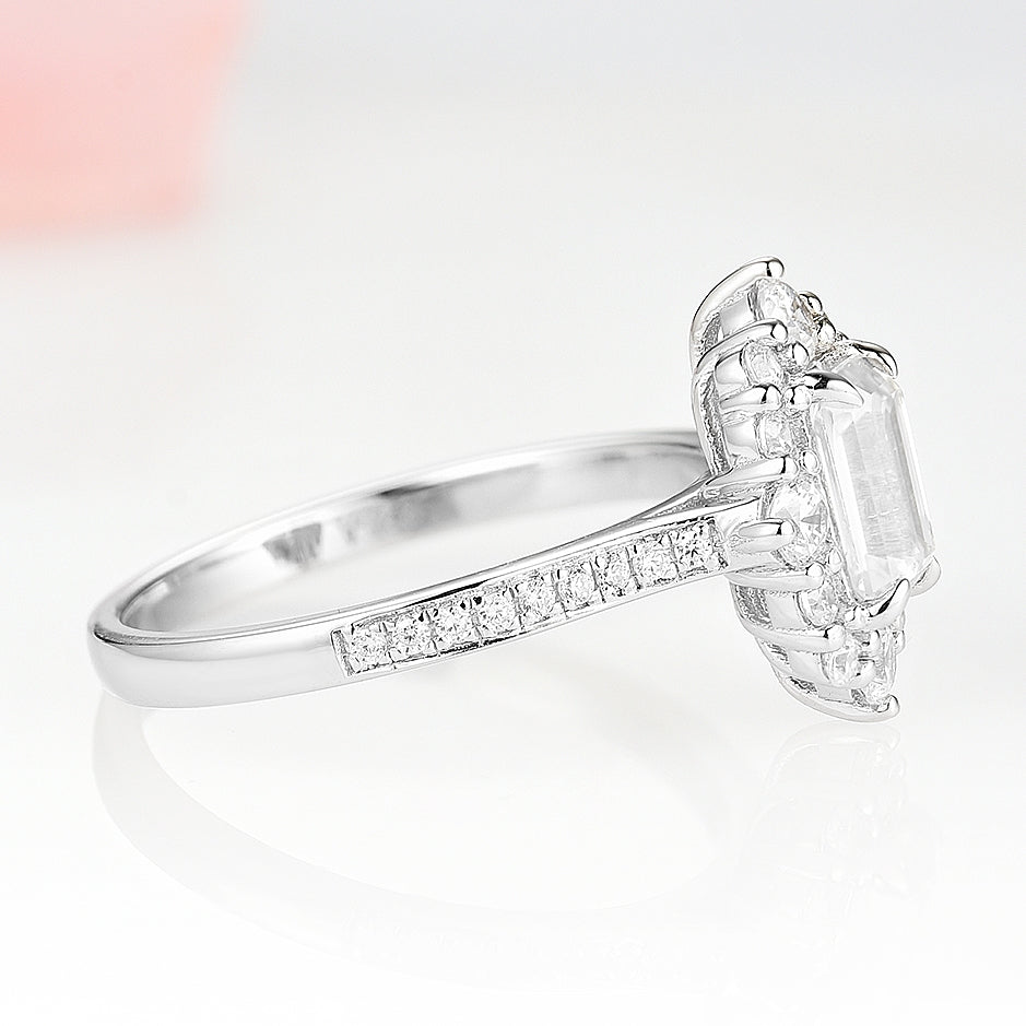 Lab Grown Diamond Engagement Ring 14K White Gold - IGI Certified for Women, Bridal Jewelry, Wedding Proposal, Anniversary Gift