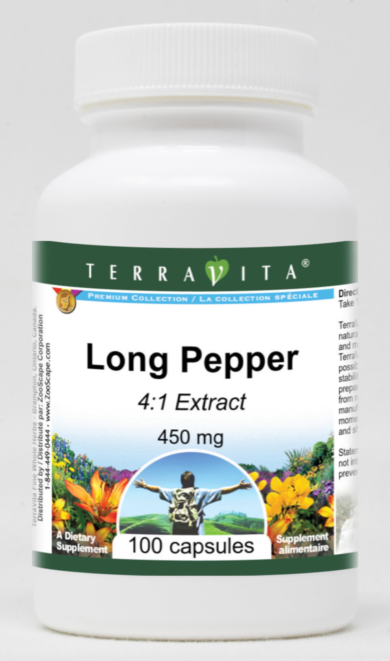 Long Pepper 4:1 Extract 450mg - 100 Capsules (ZIN: 521125) | Natural Supplement for Digestion & Metabolism Support | Perfect for Ayurvedic Wellness & Herbal Remedies