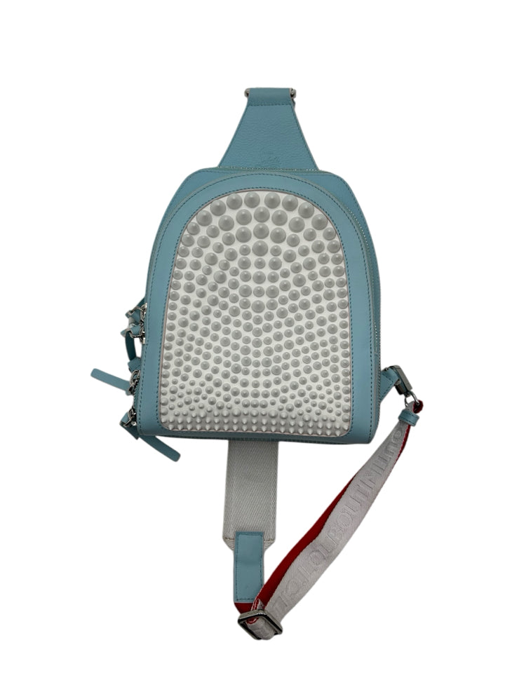 Christian Louboutin Loubifunk Leather Sling Bag for Women - Luxury Crossbody Purse with Adjustable Strap, Perfect for Parties, Travel & Everyday Use
