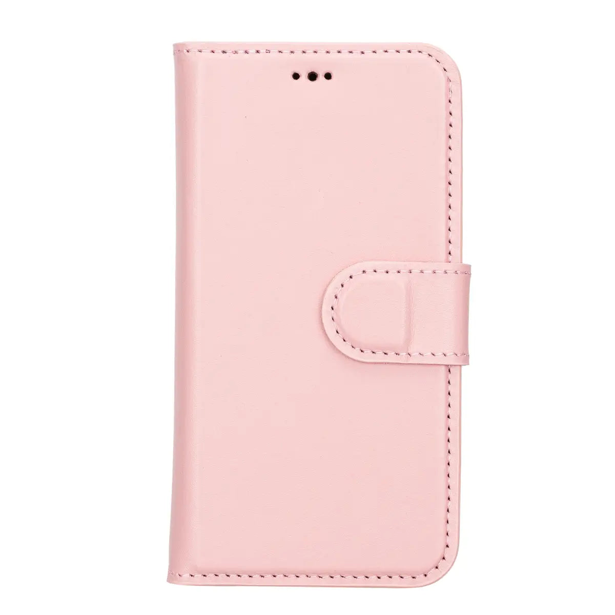 Pink Genuine Leather Wallet Case for iPhone 13 Pro - Slim Protective Phone Cover with Card Slots | Perfect for Everyday Use, Travel & Business