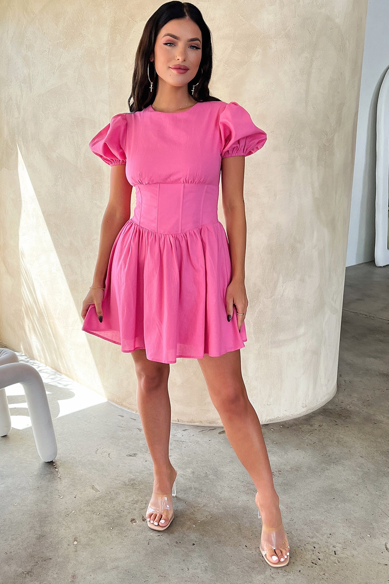 Jordyn Dress in Hot Pink - Women's Fashion Bodycon Mini Dress for Party, Night Out & Special Occasions