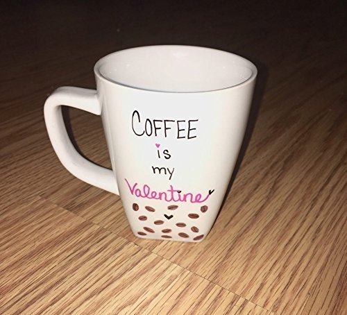 Valentine's Day Coffee Mug - 'Coffee is My Valentine' Funny Ceramic Cup for Coffee Lovers - Perfect Gift for Couples, Office Use & Cozy Home Mornings