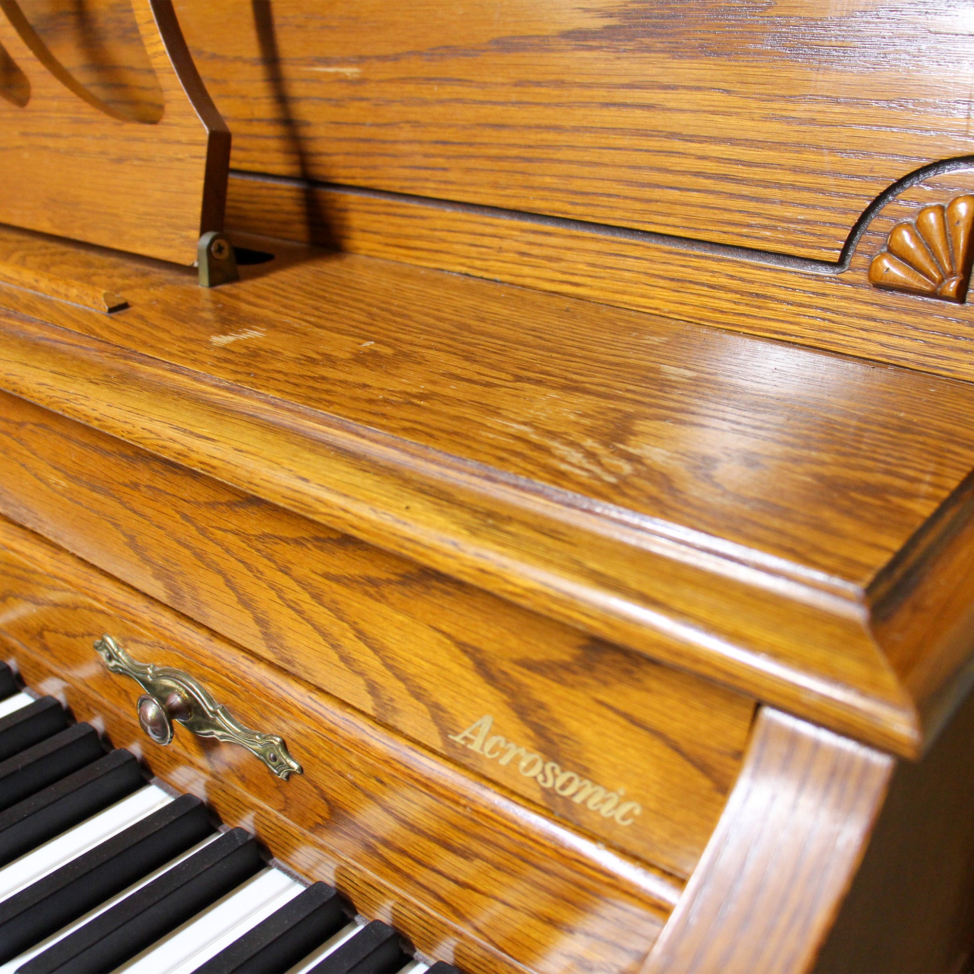 Baldwin 48 Acrosonic Oak Console Piano - Premium Upright Piano for Home, Studio & Performance | Perfect for Beginners & Professionals | Classic Oak Finish