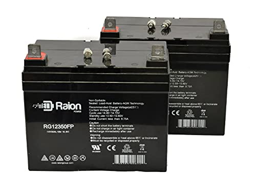 Raion Power 12V 35Ah Replacement Wheelchair Scooter U1 Battery - Compatible with Everest & Jennings Hot Wheels (2 Pack) - Perfect for Mobility Scooters, Power Chairs, and Electric Wheelchairs