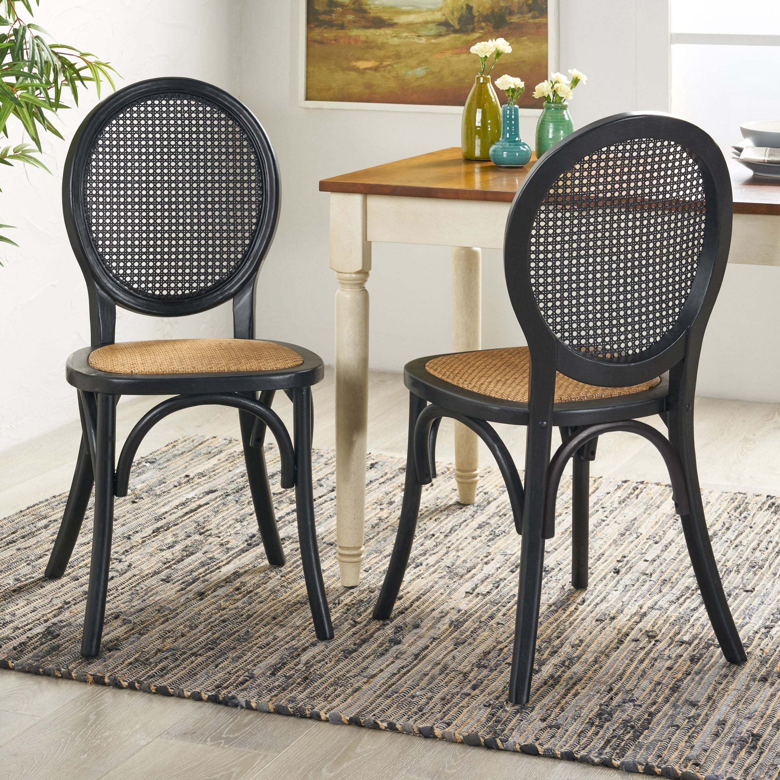 Modern Dining Chairs Set of 2 - MP2 Contemporary Kitchen Chairs with Sturdy Metal Frame & Comfortable Cushion - Perfect for Dining Room, Kitchen, Breakfast Nook & Small Spaces