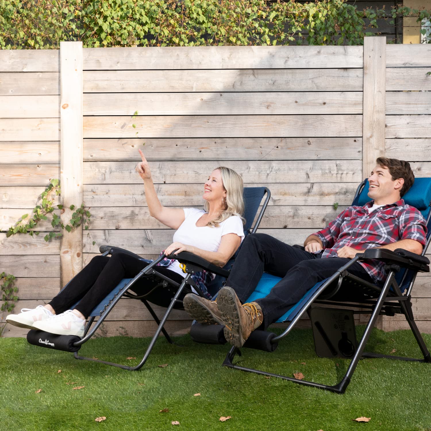 Original Zero Gravity Chair Cushion with Foot Rest - Ultra Comfortable Support for Relaxation | Perfect for Outdoor Camping, Folding Recliners & Backyard Lounging (Standard Size 15.75