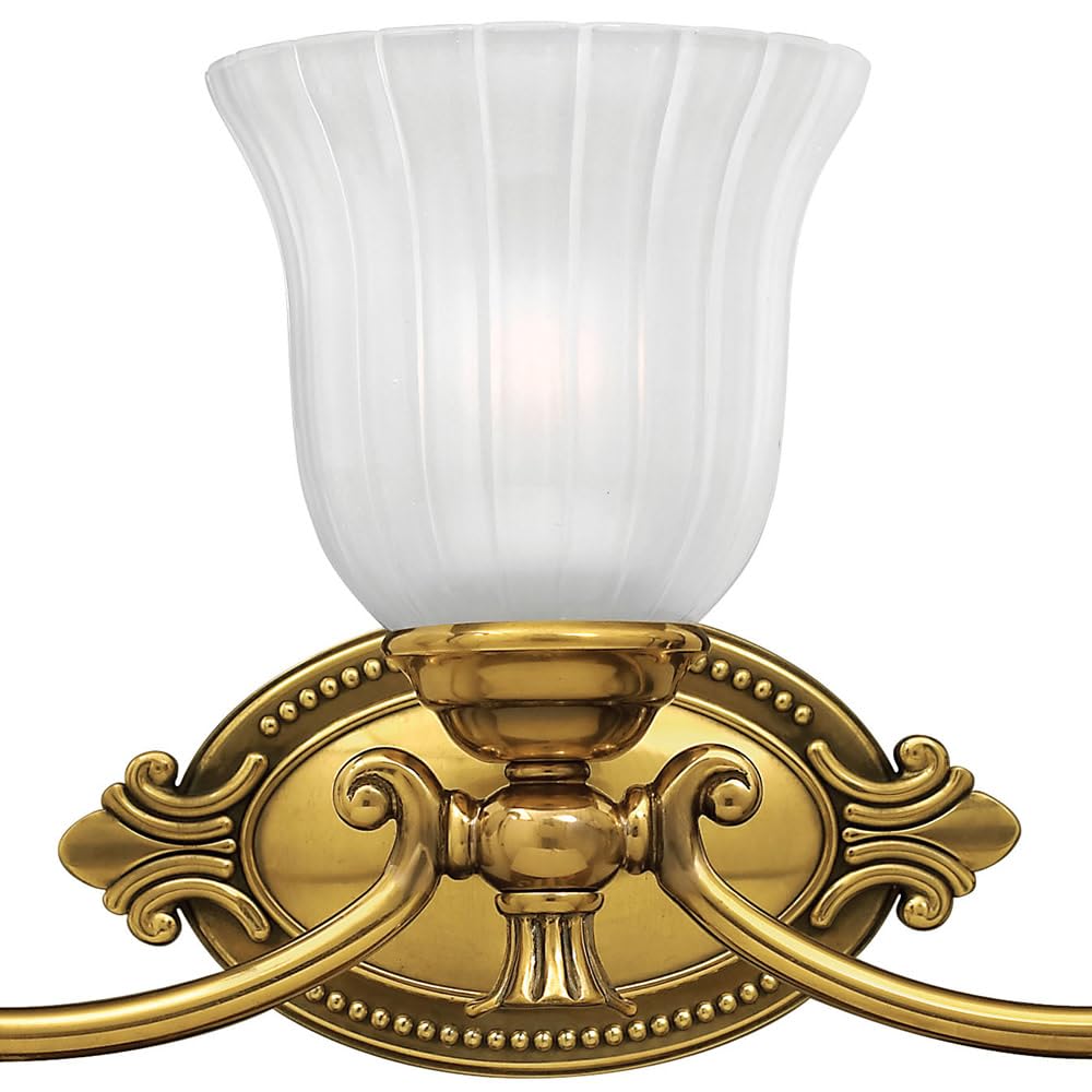 Hinkley Francoise Collection Traditional 3-Light Bathroom Vanity Light Fixture in Burnished Brass - Perfect for Classic Bathroom Decor and Vanity Lighting