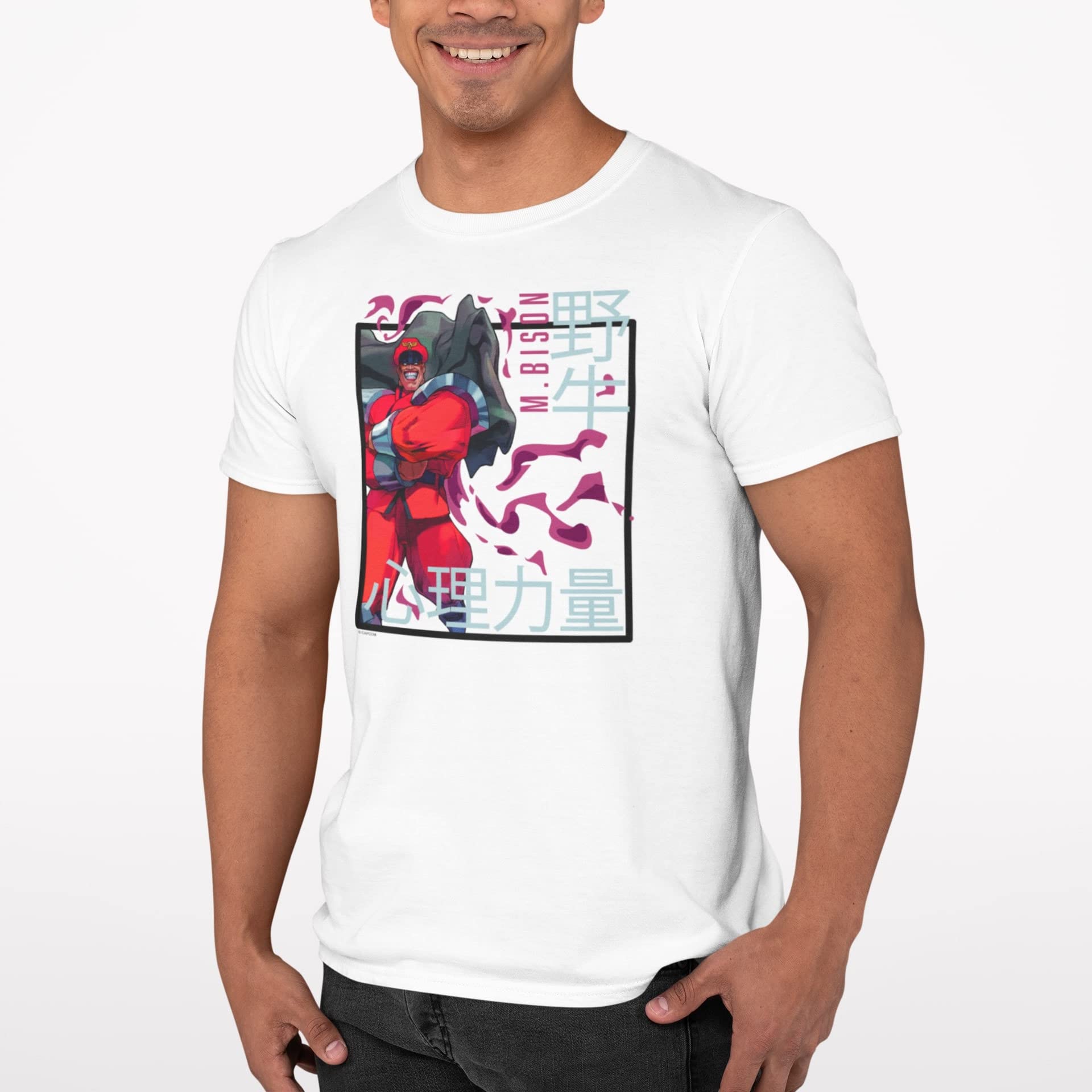Street Fighter M. Bison Graphic T-Shirt - Vintage Gaming Tee for Men - Perfect for Cosplay, Conventions & Casual Wear