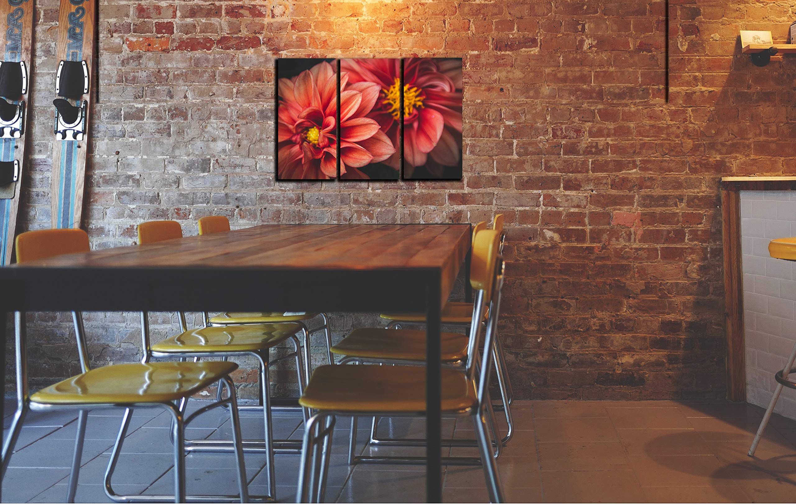 3-Piece Romantic Floral Canvas Wall Art Set - Flowers Theme Painting Poster for Home Decor (22x33 in) - Perfect for Kitchen, Dining Room & Bedroom Aesthetic