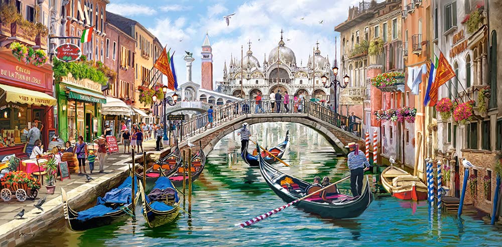 CASTORLAND 4000 Piece Jigsaw Puzzle - Charms of Venice Italy Landscape with Gondola, European Art Puzzle for Adults (C-400287-2) | Perfect for Family Game Night, Stress Relief & Home Decor