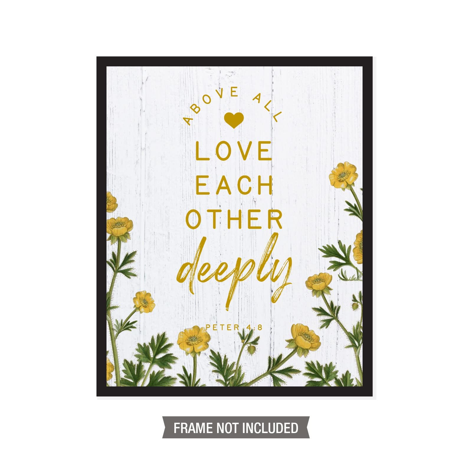 Inspirational Bible Verses Wall Art Set of 6 - 8x10 Inch Unframed Christian Scripture Prints on Premium Matte Paper for Home, Office & Church Decor - Perfect for Living Room, Bedroom or Gift