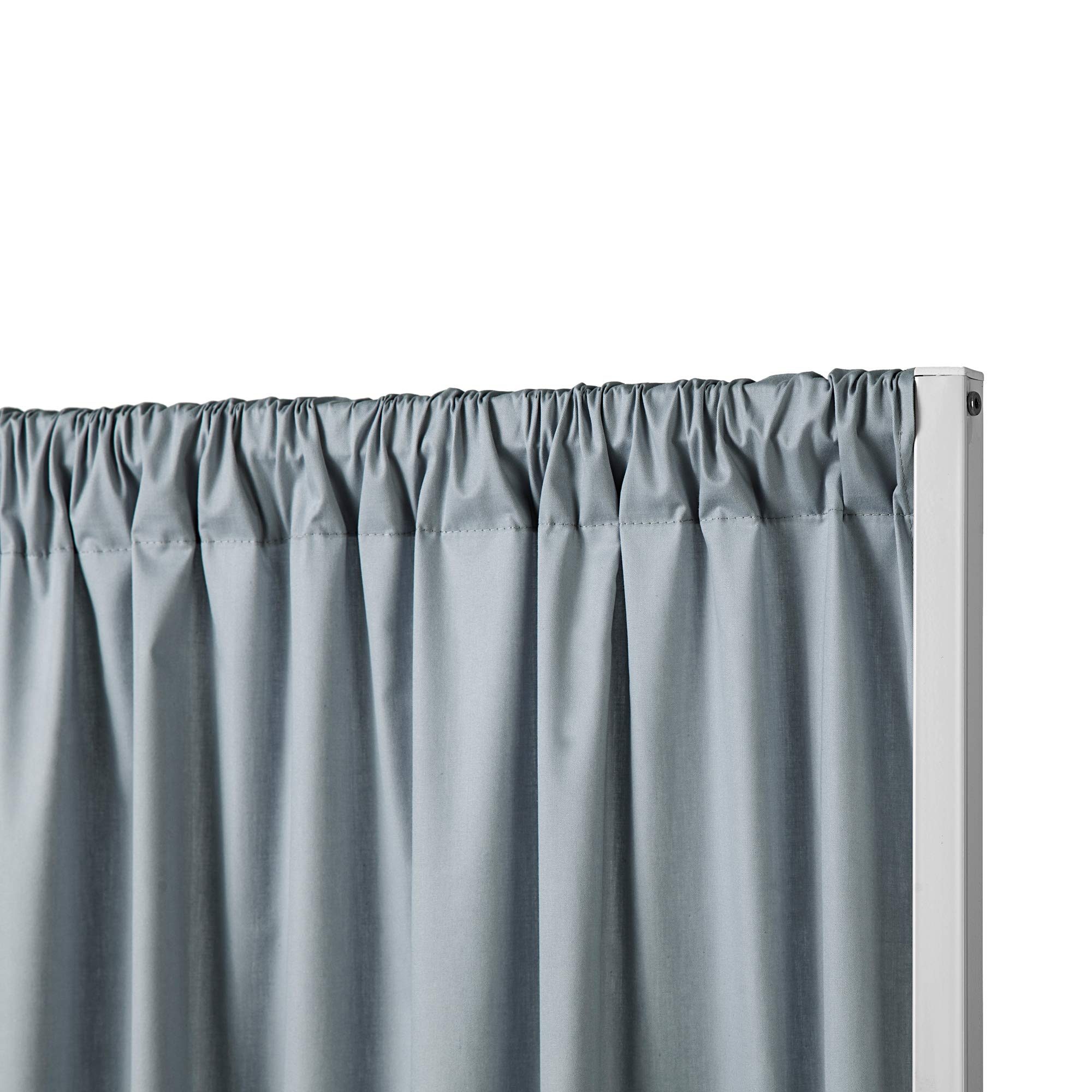 Don't Look at Me® L-Shaped Room Divider - White Frame with Slate Gray Cotton Fabric - Perfect for Home Office, Nursery Privacy & Studio Space Organization
