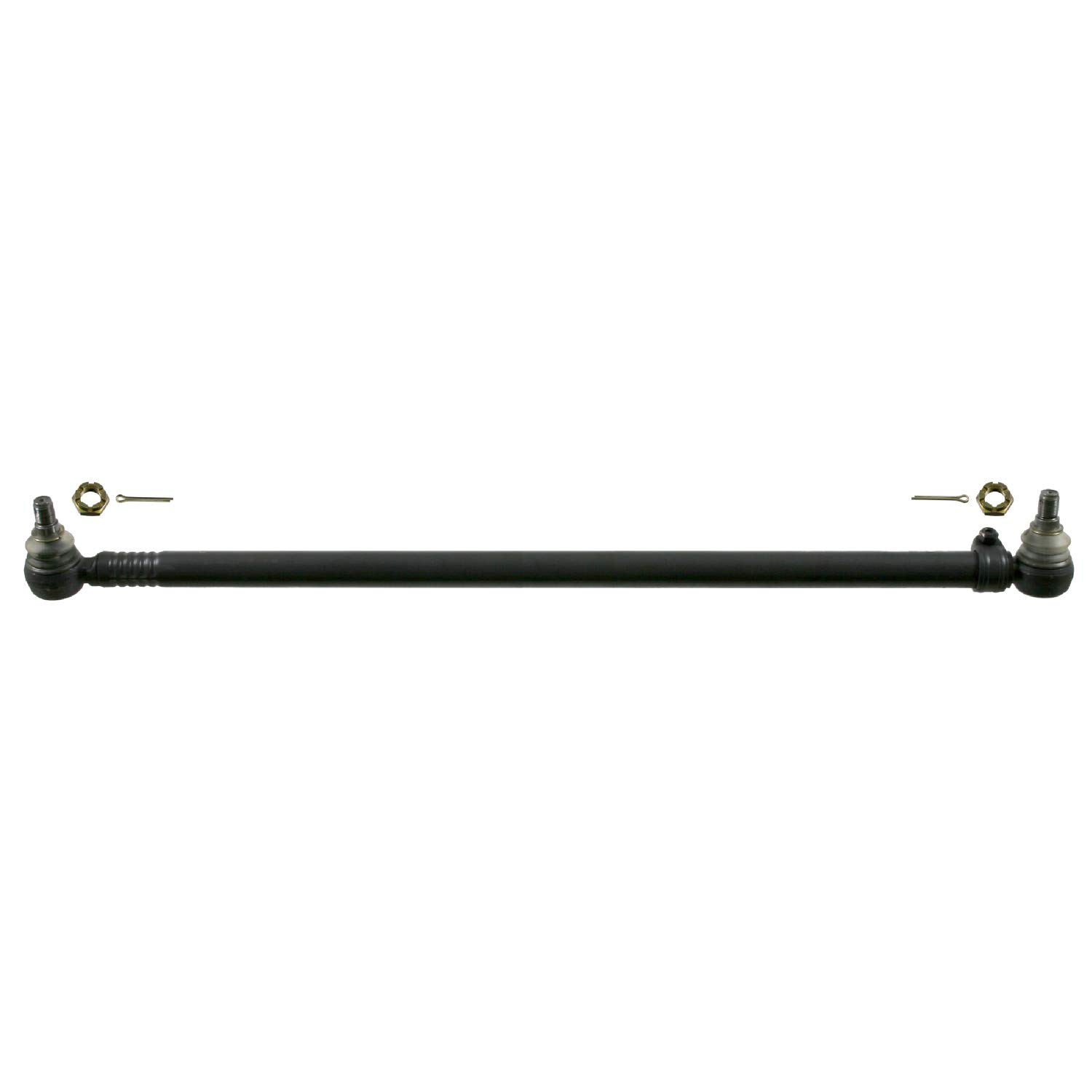 Febi Bilstein 18708 Drag Link with Castle Nuts & Cotter Pins - Heavy Duty Suspension Replacement Part (1-Pack) - Perfect for Jeep Wrangler, Ford F-150 & Off-Road Vehicle Repairs