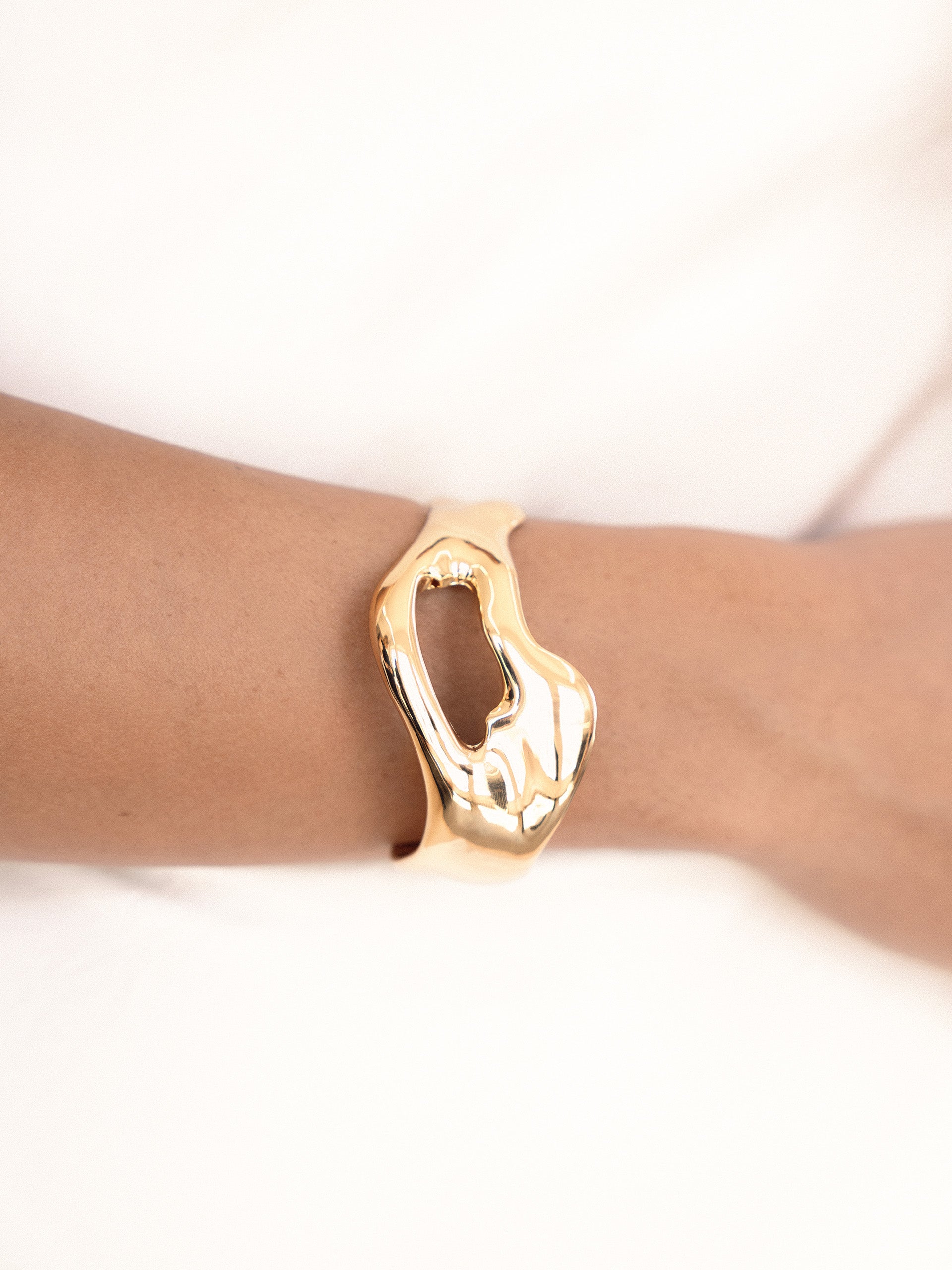 Open Abstract Cuff Bracelet - Stylish Boho Handmade Jewelry for Women - Perfect for Casual Wear, Parties & Special Occasions