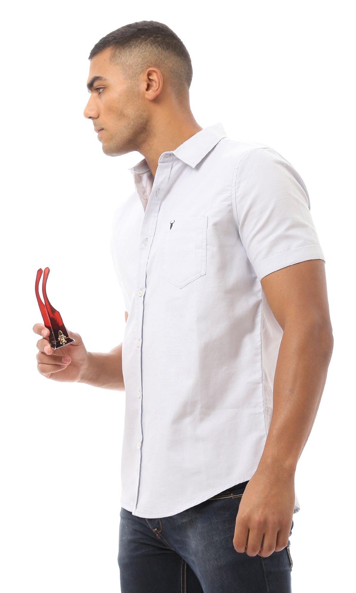 94895 Half Sleeve Classic Crew Neck T-Shirt for Men - Light Grey | Casual Wear, Layering & Everyday Comfort