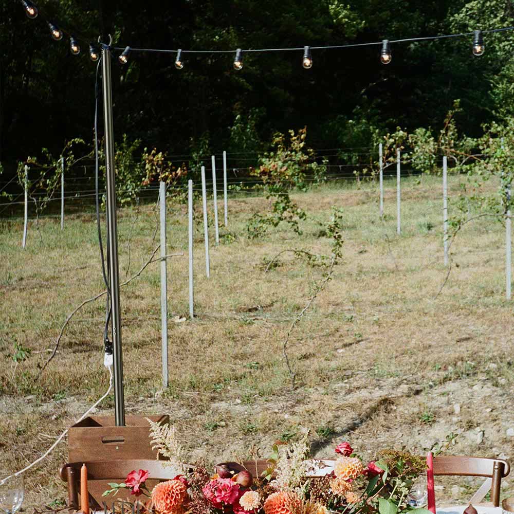 10 ft Aluminum Sun Shade Posts & String Light Planter Poles - 2 Pack for Patio, Garden, and Outdoor Decor | TheLAShop