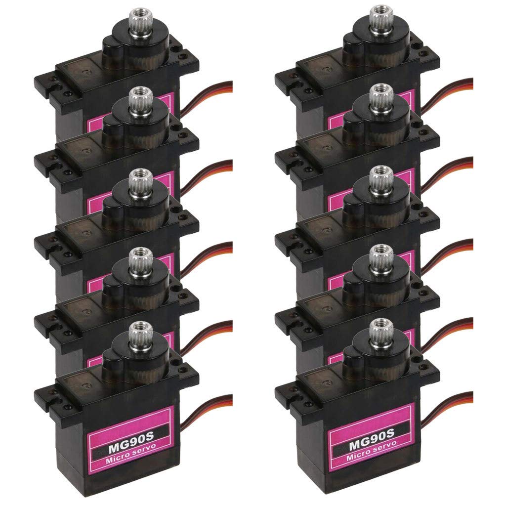 360° 9g Micro Servo for RC Boats, Helicopters, Drones & Planes – 10PCs Metal Gear Mini Servo Motors – Perfect for DIY RC Cars, Camera Drones & Aerial Photography Accessories