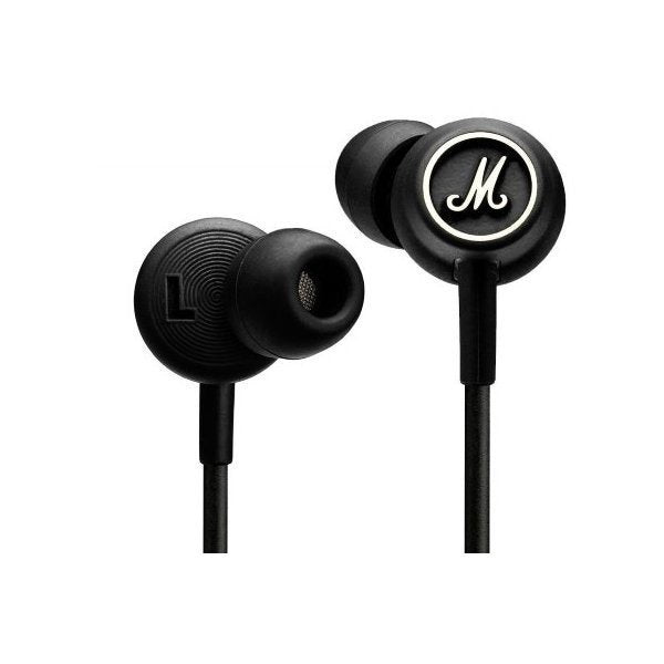 Marshall Ear In-Ear Headphones - Black | Wireless Bluetooth Earbuds for Gym, Running & Travel