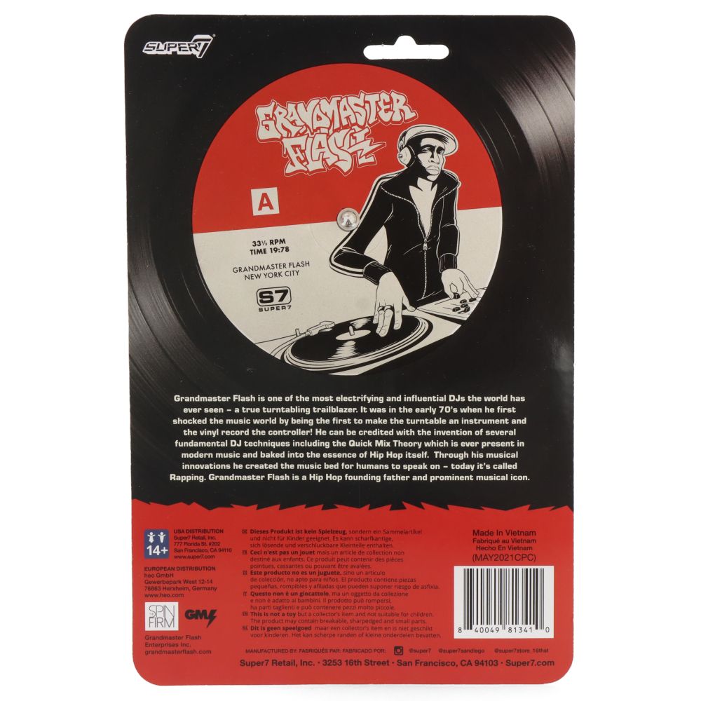 Grandmaster Flash Action Figure - 6-Inch Collectible Vinyl Figure for Music Fans & Hip-Hop Enthusiasts - Perfect for Display, Gifts, and DJ Memorabilia Collections