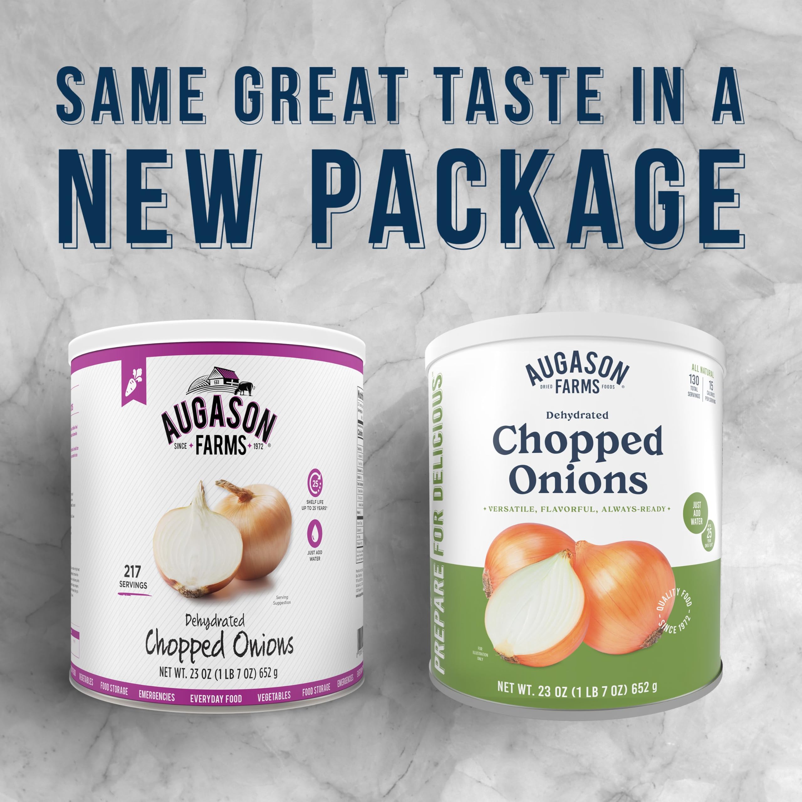 Augason Farms Dehydrated Chopped Onions Can - 130 Servings | Emergency Food Storage & Survival Supplies | Perfect for Camping, Cooking & Everyday Meals