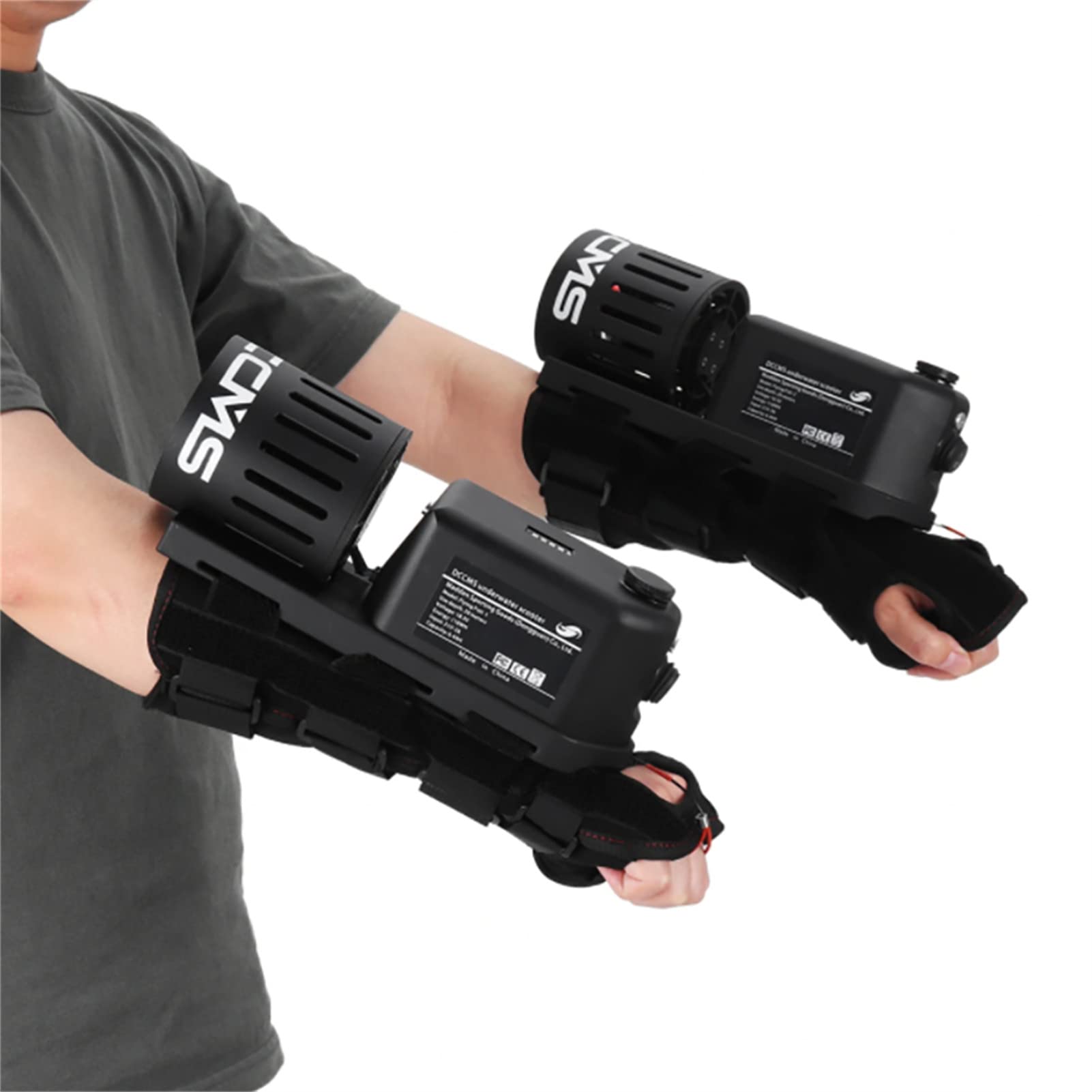 65ft Waterproof Underwater Scooter - Hands-Free Arm Mounted Sea Scooter for Snorkeling, Swimming & Scuba Diving | Portable Diving Gear with Accelerator Control | Perfect for Ocean Exploration, Pool Fun & Underwater Adventures