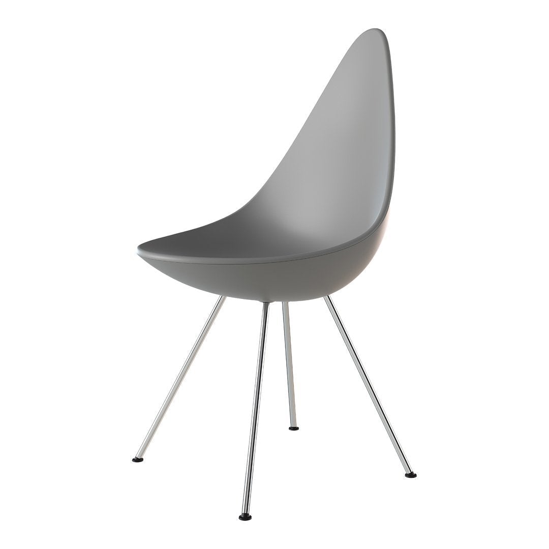 Drop Chair Plastic - Modern Lightweight Indoor/Outdoor Stackable Chair for Home, Office, and Patio Use