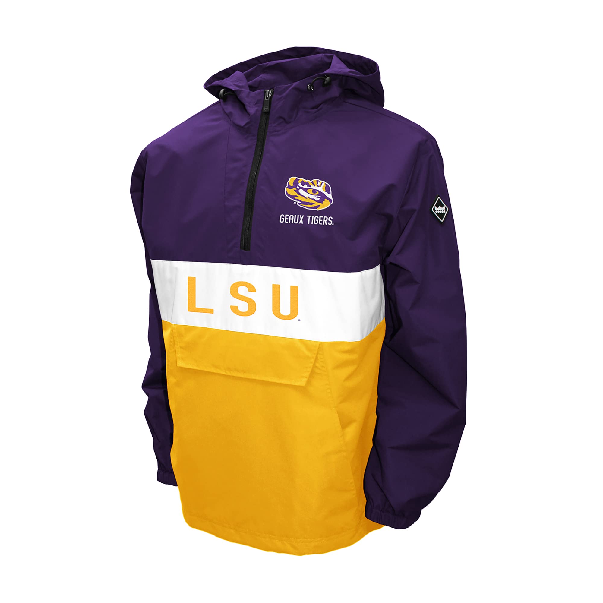 Men's NCAA Alpha Anorak Jacket - Lightweight Water-Resistant Windbreaker for College Sports Fans (Perfect for Football Games, Tailgating & Outdoor Activities)