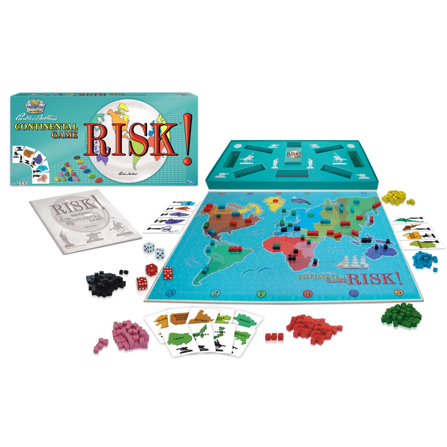 Winning Moves Games Risk 1959 Edition - Classic Board Game Strategy for Family Game Night & Friends Gatherings