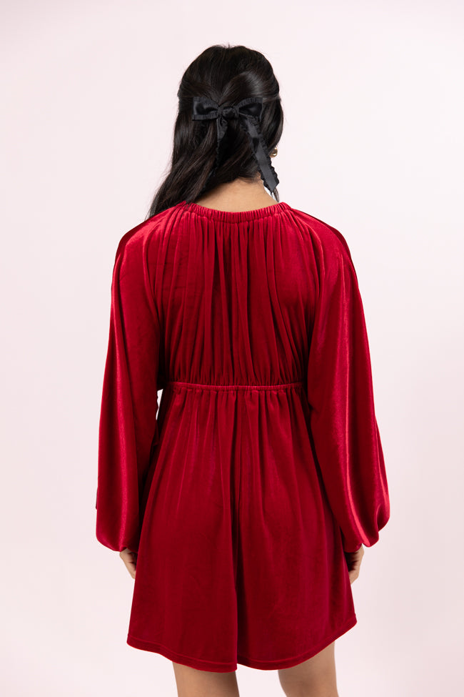 Sexy Red Velvet Babydoll Mini Dress for Women - Perfect for Christmas, Valentine's Day & Date Nights - FINAL SALE