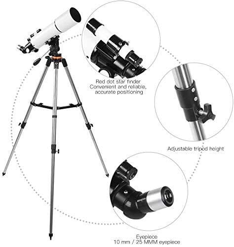 Best Astronomical Refracting Telescope for Adults & Beginners - Portable Travel Telescope with Tripod & Carry Bag - Perfect for Stargazing, Bird Watching, and Outdoor Adventures