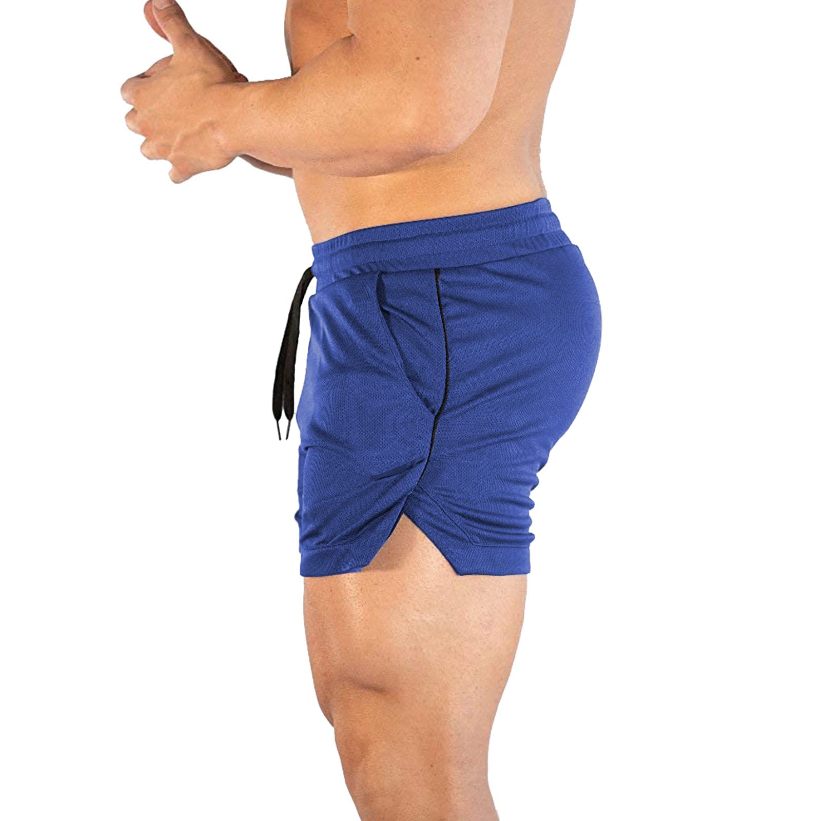 CE Men's Workout Running Shorts - Lightweight Quick-Dry Athletic Gym Shorts with Zipper Pockets for Jogging, Training & Outdoor Activities