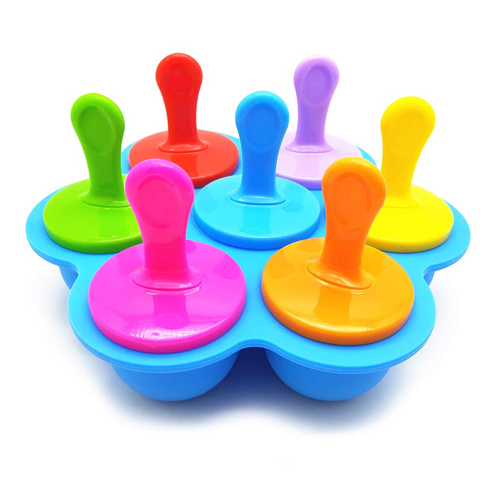 7-Cell Silicone Mini Ice Cube Mold - Reusable Ice Cream Ball & Lolly Maker for DIY Frozen Treats, Yogurt, Baby Food - Perfect for Parties, Summer Snacks & Home Dessert Making