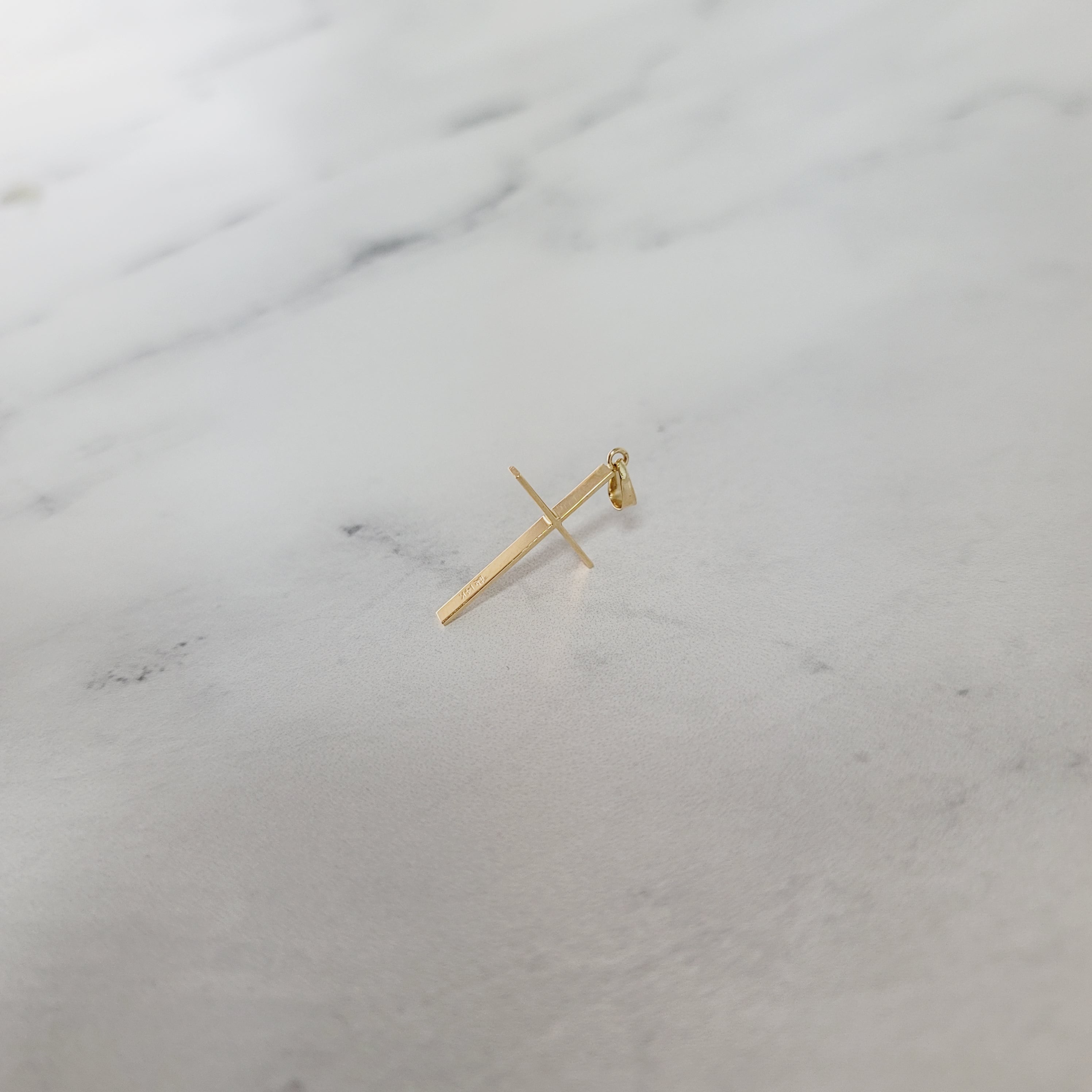 14K Yellow Gold Dainty Skinny Cross Necklace for Women - Perfect for Everyday Wear, Gifts & Special Occasions