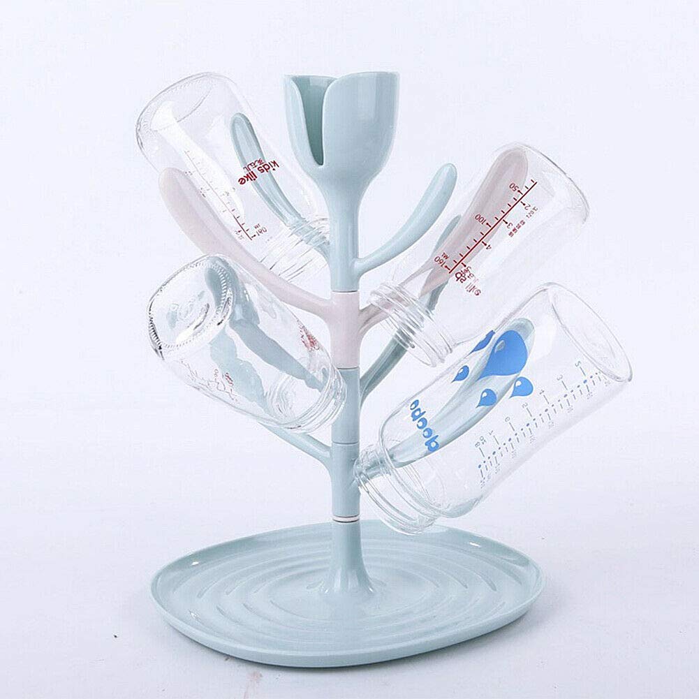 Magik Baby Bottle Drying Rack - Organizer for Baby Bottles, Pacifiers, Pump Parts & Jewelry | Space-Saving Nursery Storage Solution | Perfect for Breastfeeding Moms & Baby Care (Bluish Green)