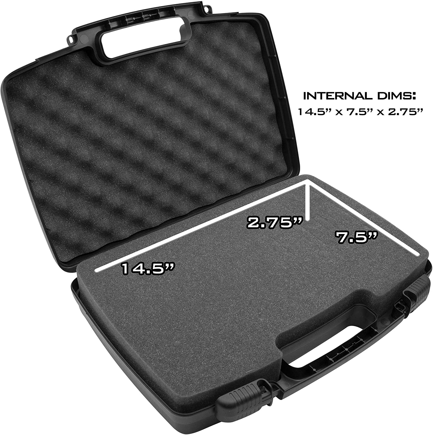 CASEMATIX Hard Shell Miniature Storage Travel Case - 30 Figurine Organizer with Protective Foam for Dungeons & Dragons, Warhammer 40K Miniatures | Perfect for Tabletop Gaming, Collectible Transport & Safe Storage