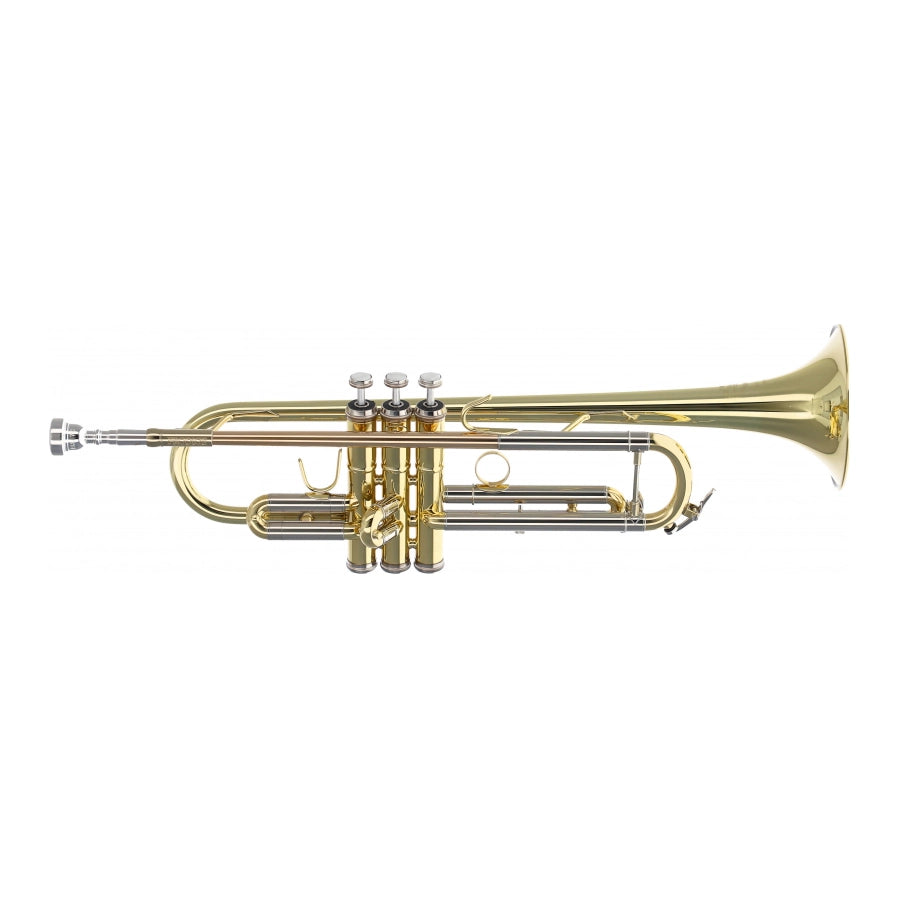 B&S Prodige Bb Trumpet BS210 1.0 Gold Lacquered - Professional Brass Instrument for Jazz, Marching Band & Orchestra Performances