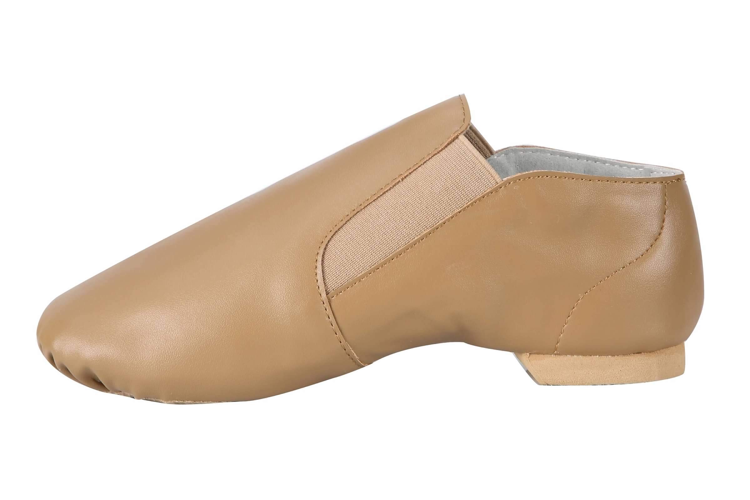 Premium PU Leather Jazz Dance Shoes for Girls & Boys - Slip-On Design with Side Elastics - Comfortable Toddler/Little Kid/Big Kid Sizes - Perfect for Dance Classes, Performances & Casual Wear