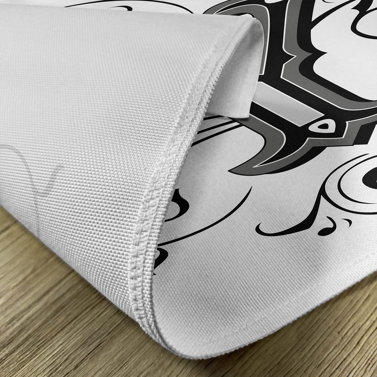 Ambesonne Medieval Calligraphy Letter Y Place Mats Set of 4 - European Alphabet Design Washable Fabric Placemats for Dining Table, Kitchen Decor in Black Grey White - Perfect for Dinner Parties, Holiday Gatherings & Home Decor