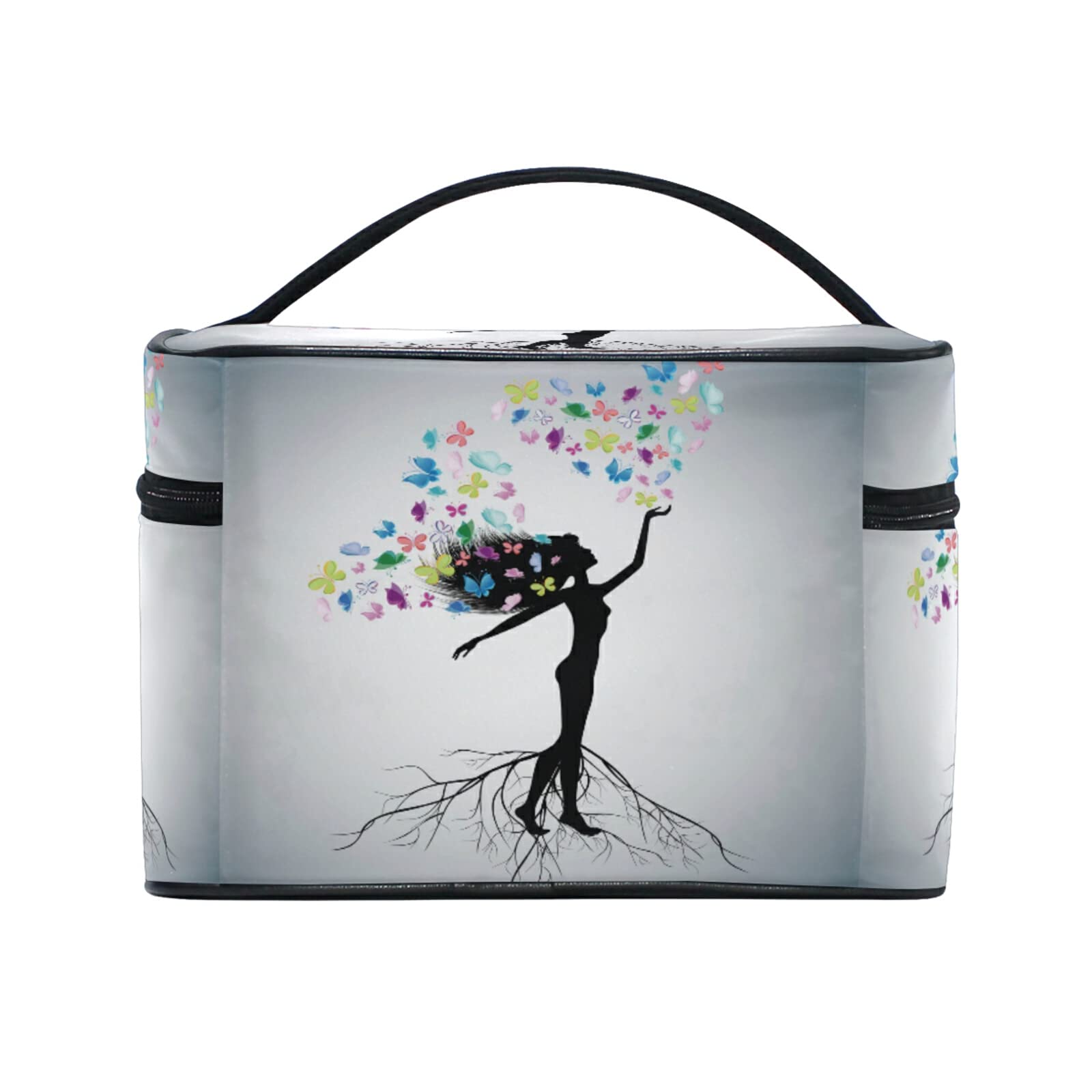Elegant Watercolor Dance Lady Makeup Bag for Women - Waterproof Cosmetic & Toiletry Travel Organizer - Perfect for Travel, Gym, and Daily Essentials Storage