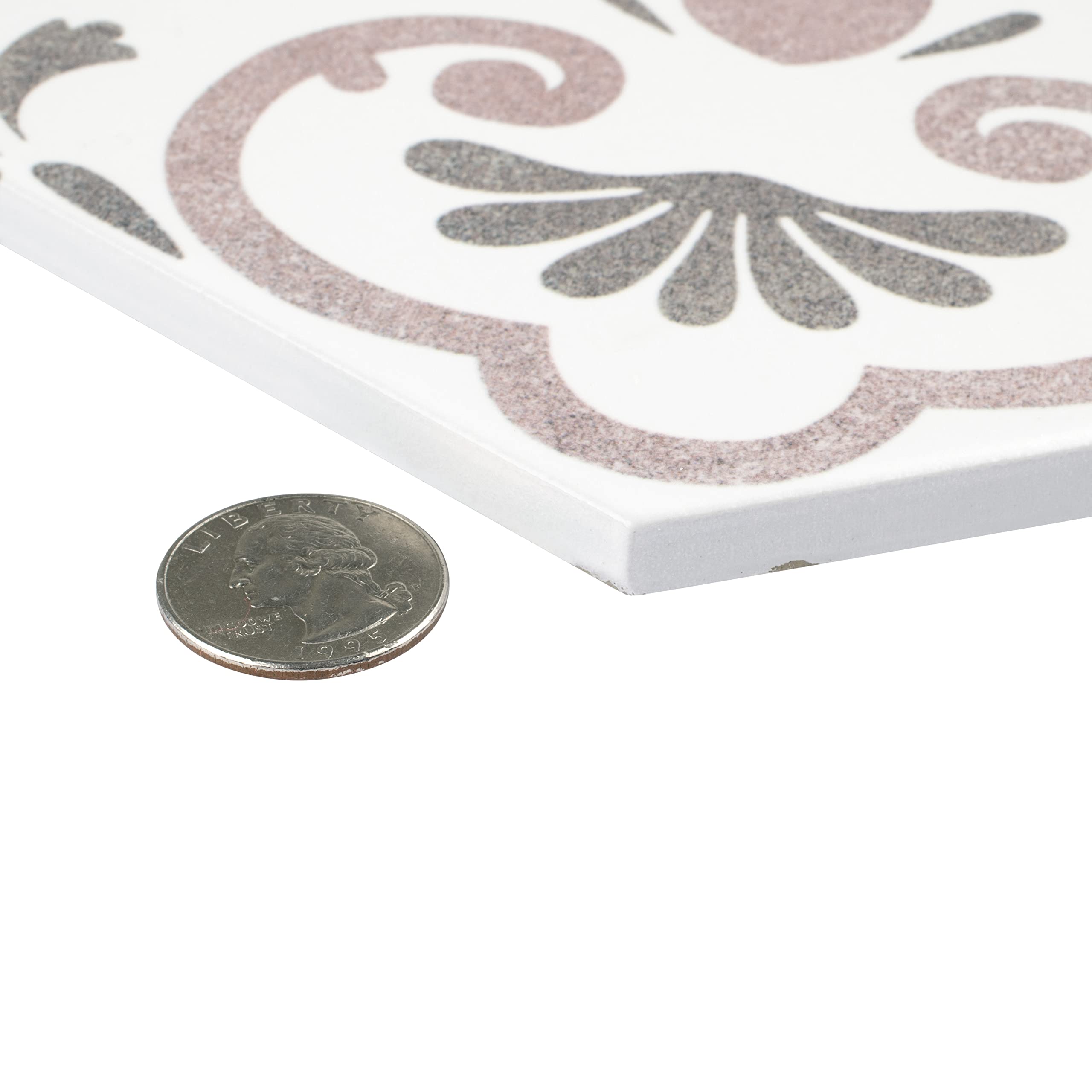 Merola Tile Fantasy Hex Pink 8-5/8
