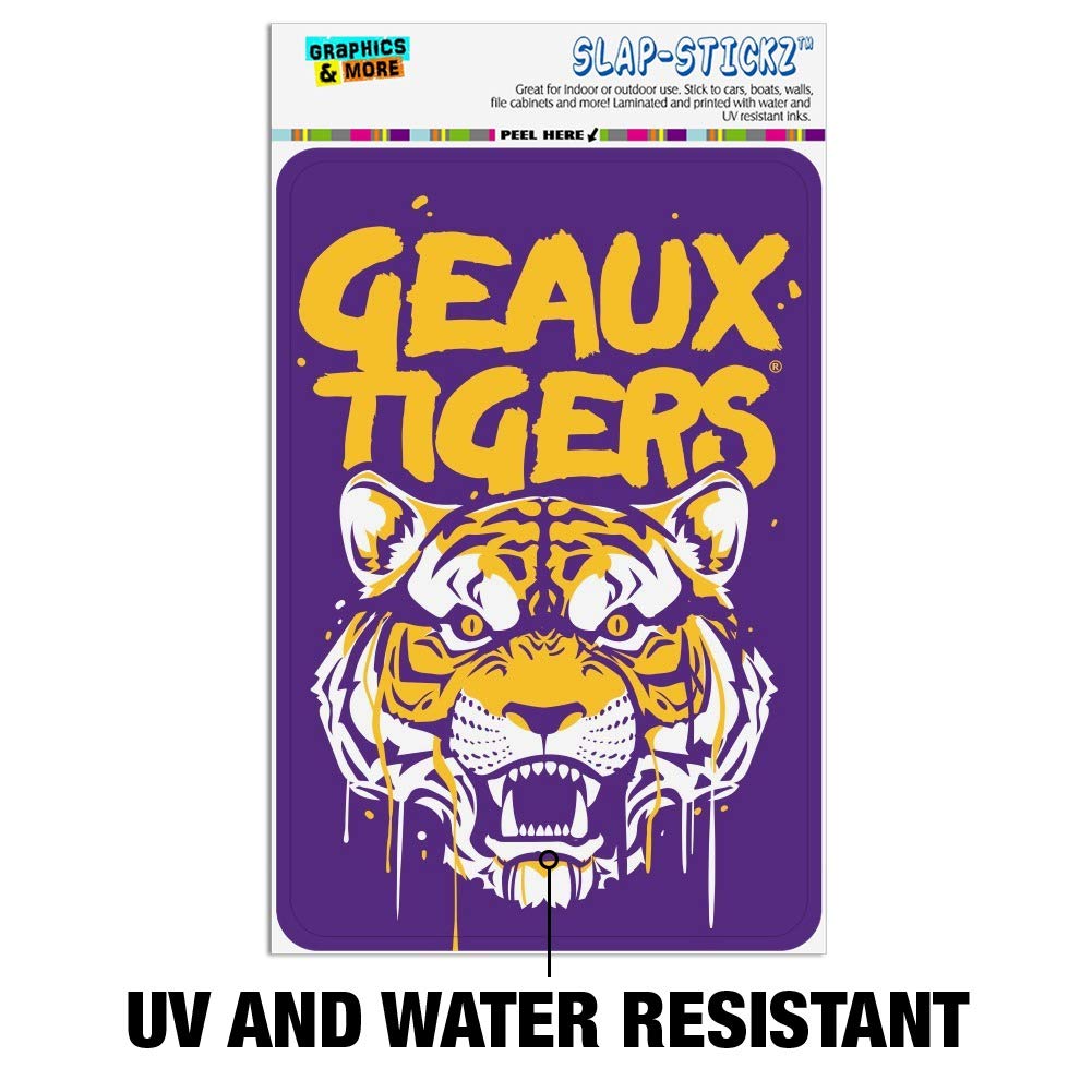 Geaux Tigers Graffiti Wall Art Sign - Unique Home & Office Decor for LSU Fans | Perfect for Game Rooms, Dorm Decor, and Louisiana Sports Themed Spaces